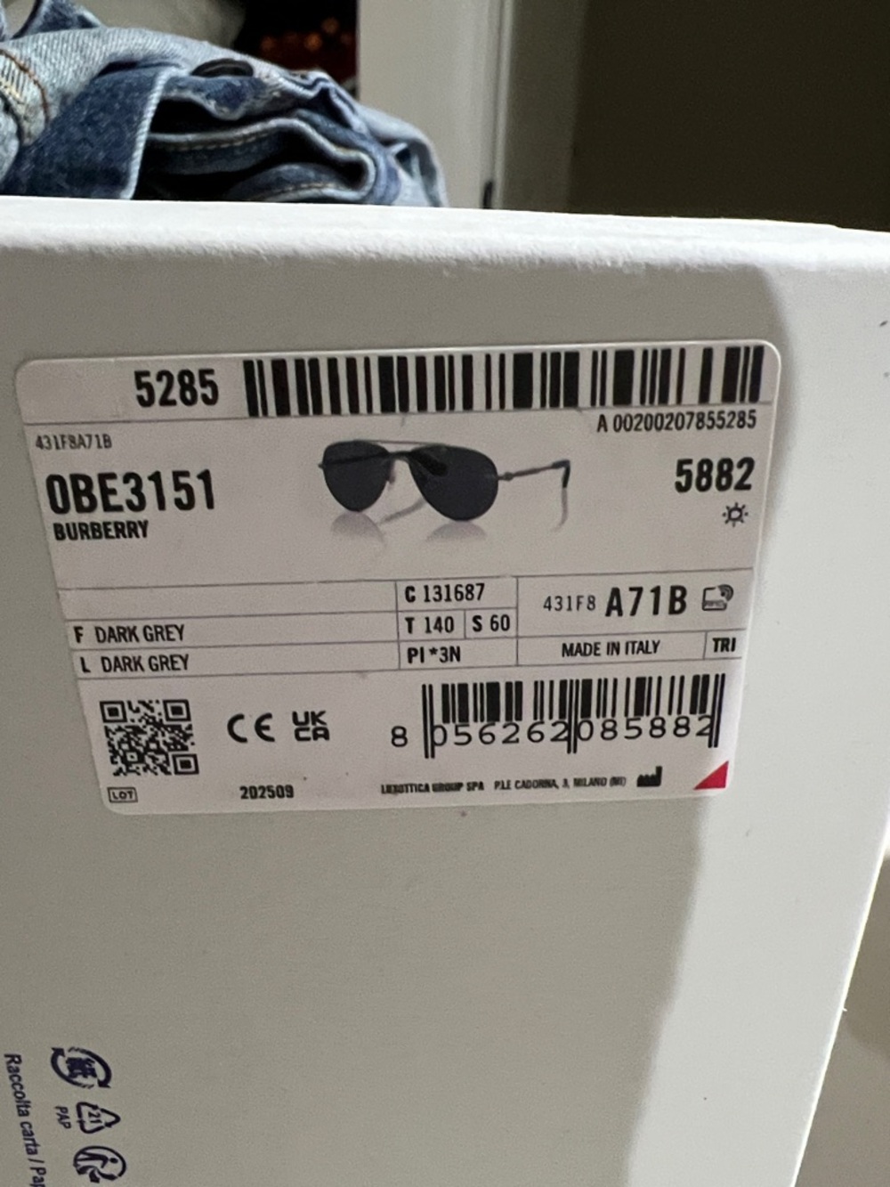 Burberry Men’s Sunglasses - Picture 2 of 6